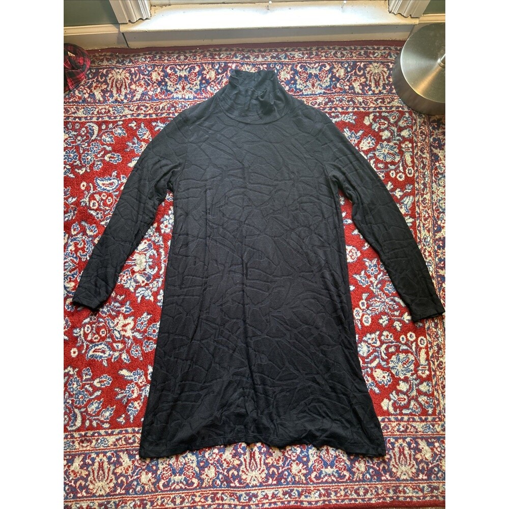Alembika Essential Turtleneck Tunic Sweater Black Design Size XL